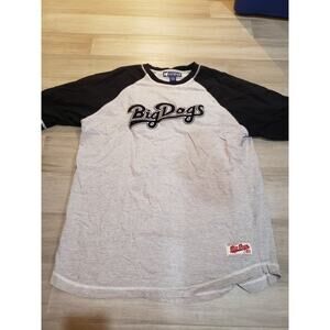 Vintage Y2k Big Dogs T Shirt Large Jersey Style Logo Graphic